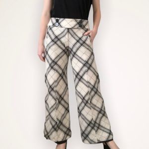Anthropologie Taikonhu Wool Plaid Wide Leg Pants